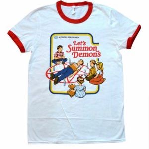 Wicked Clothes Let’s Summon Demons Ringer Shirt